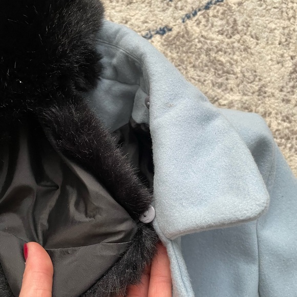 Kids Blue Coat with Black Accents - Picture 4 of 5